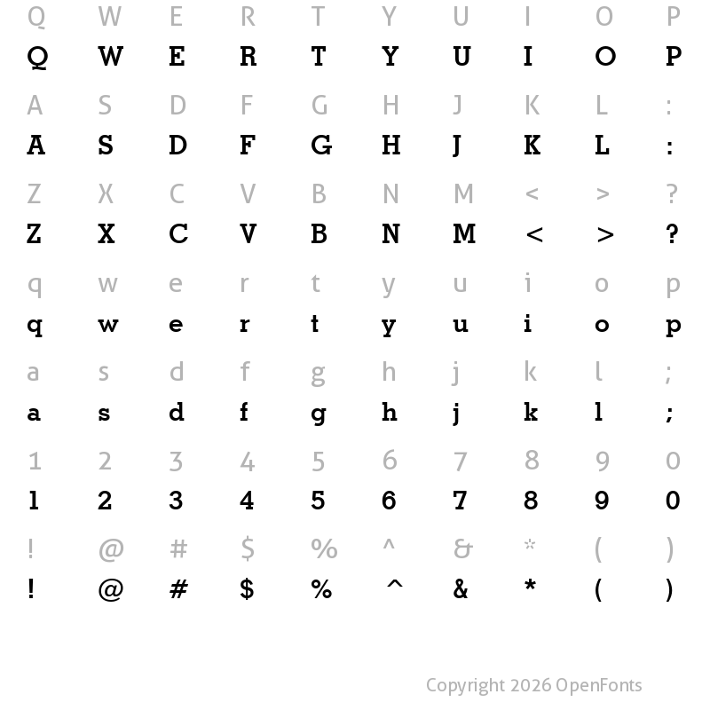 Character Map of Stymie Lt BT Regular