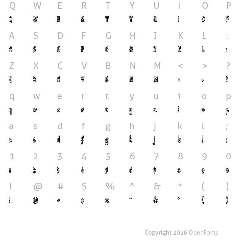 Character Map of SudegnakNo2 Medium