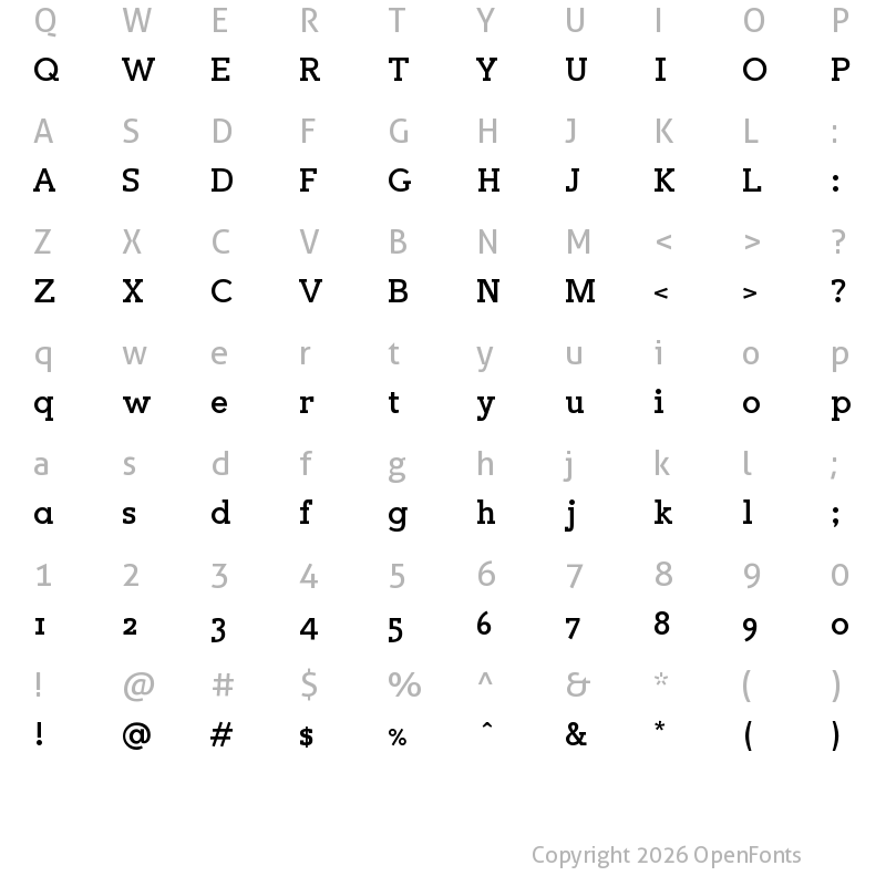 Character Map of Sugarcubes Bold