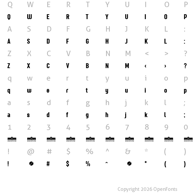 Character Map of Sugo Pro Classic Trial Regular