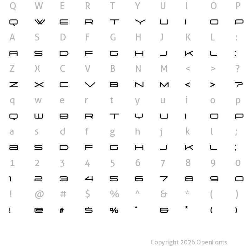 Character Map of Suissnord Regular