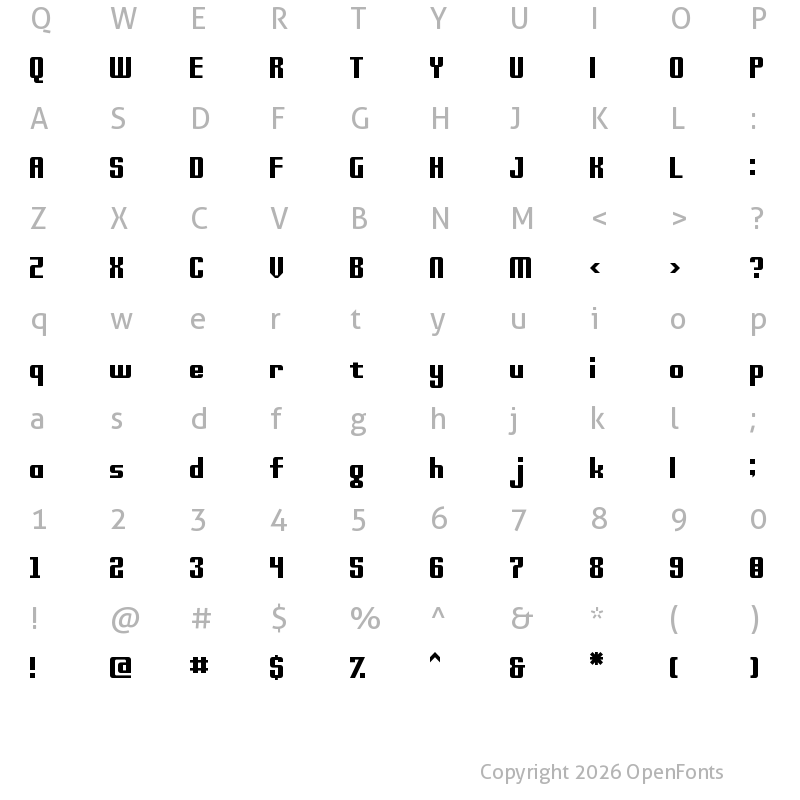 Character Map of Sunari Regular