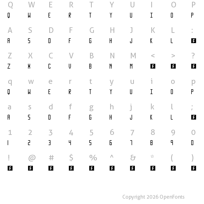 Character Map of SUNDANCE NEUE Regular
