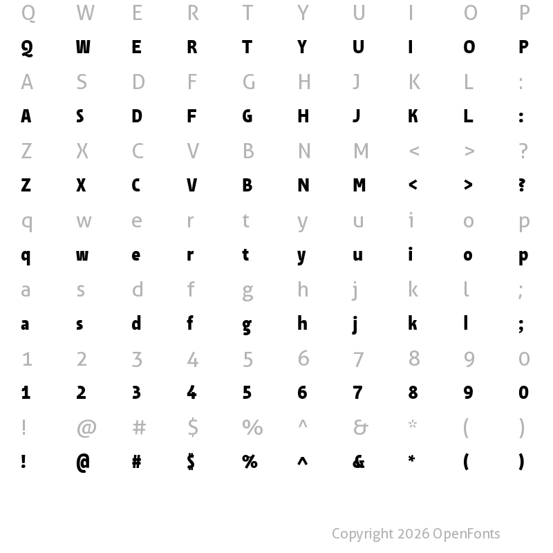 Character Map of SuomiSans Bold