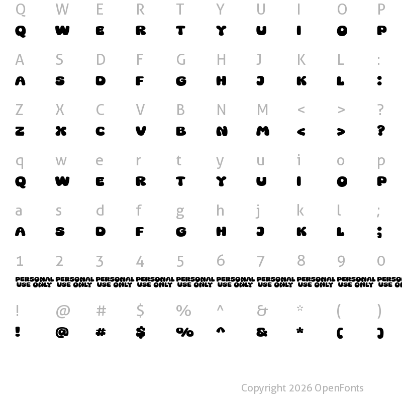 Character Map of Super Daisy Regular