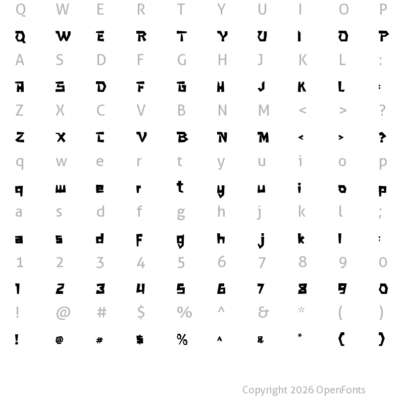 Character Map of SUPER GAME Regular