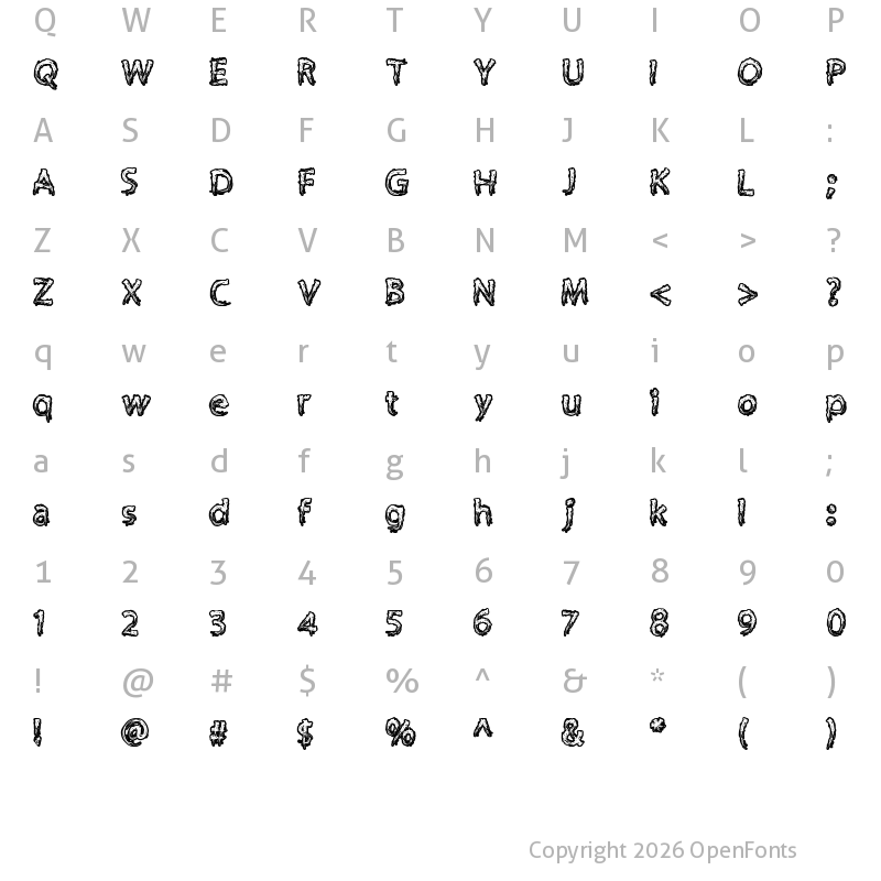 Character Map of Supercreep Regular