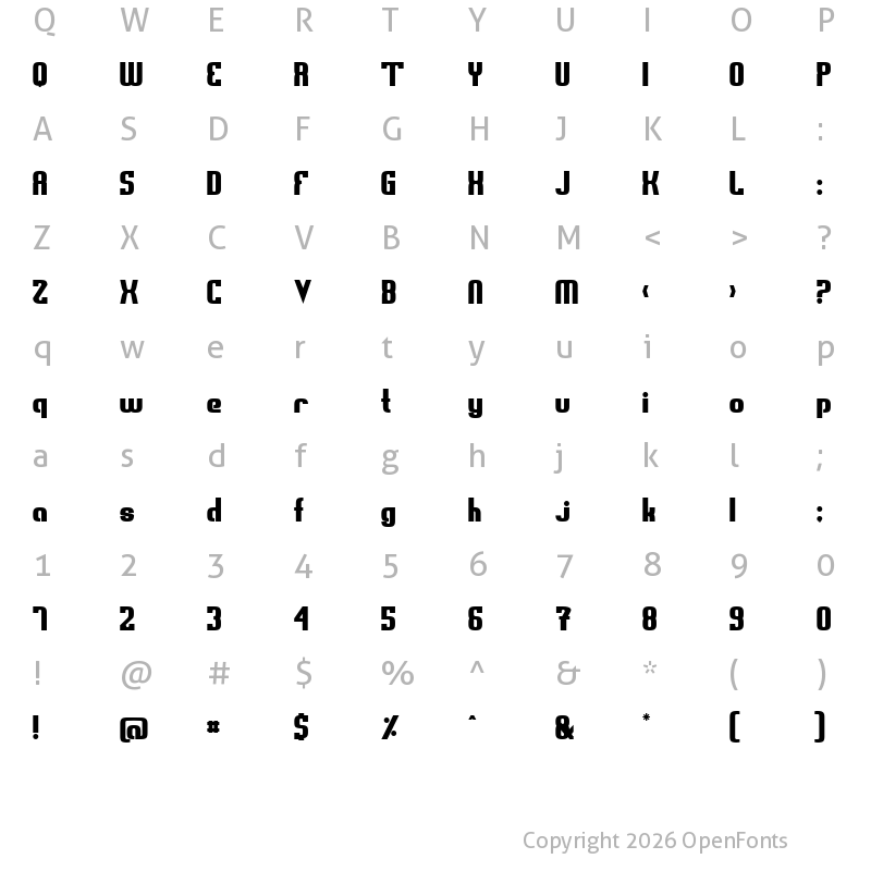 Character Map of Sweden Funkis Regular Regular