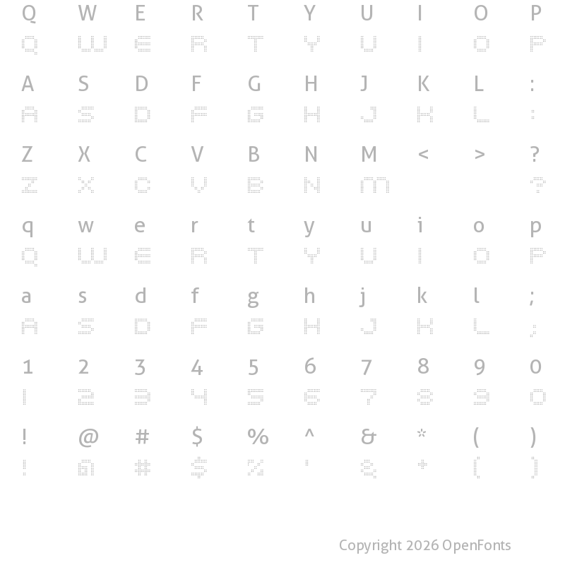 Character Map of SYSTEM HATCH cross