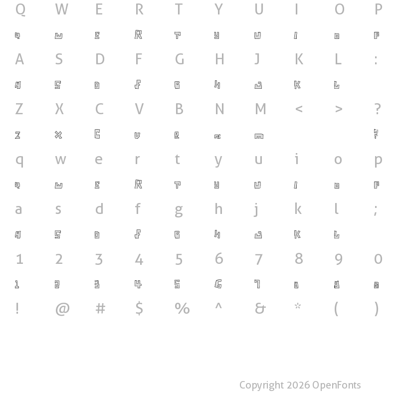 Character Map of Tagi Securite Regular