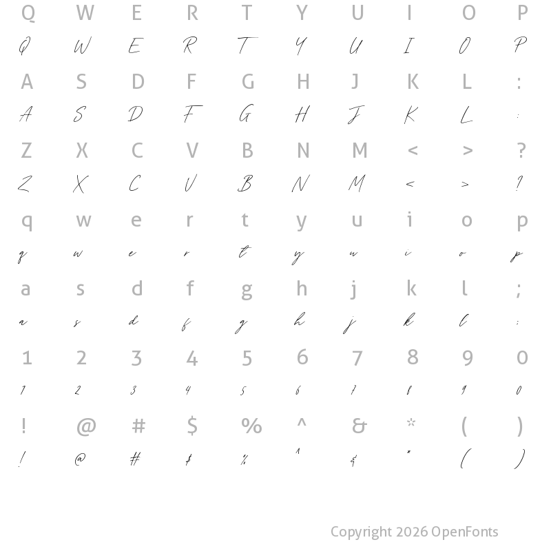Character Map of Tantinotes Regular