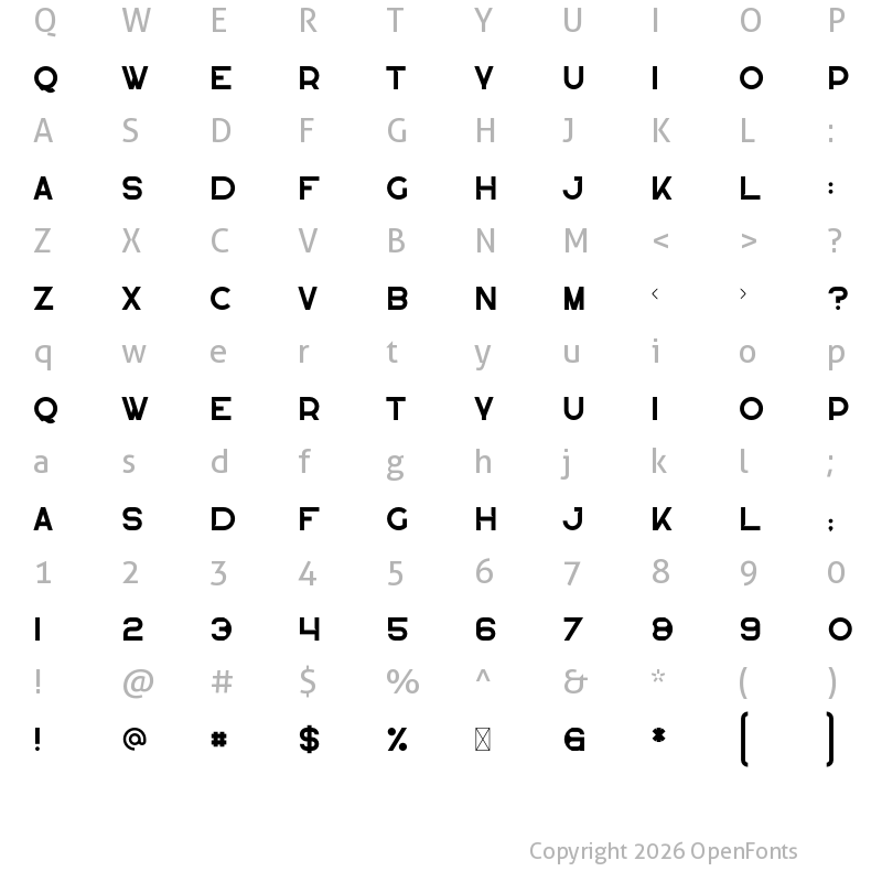 Character Map of Teagan Regular