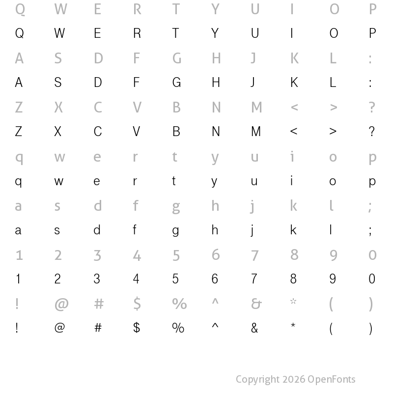 Character Map of TeleGrotesk Next Regular