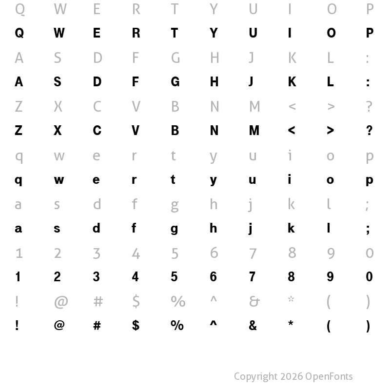 Character Map of TeleGrotesk Next Ultra