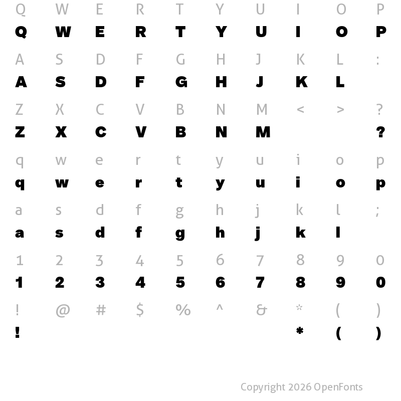 Character Map of Telka TRIAL Black TRIAL