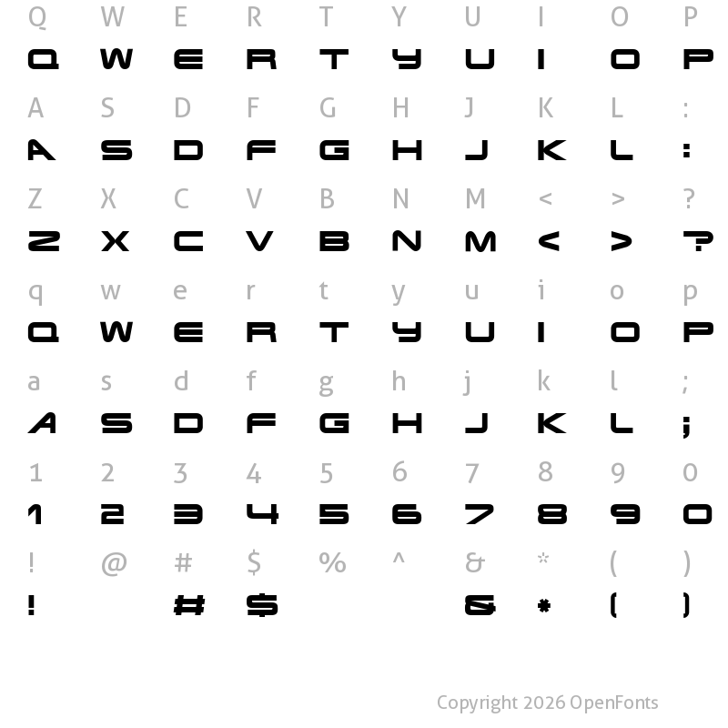 Character Map of Terminator Real NFI Regular
