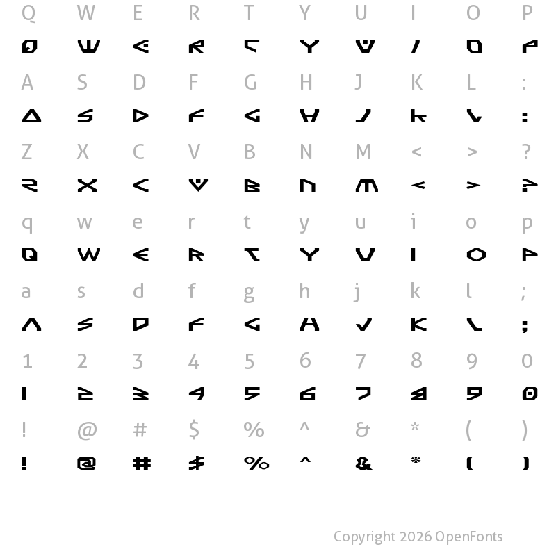 Character Map of Terra Firma Expanded Expanded