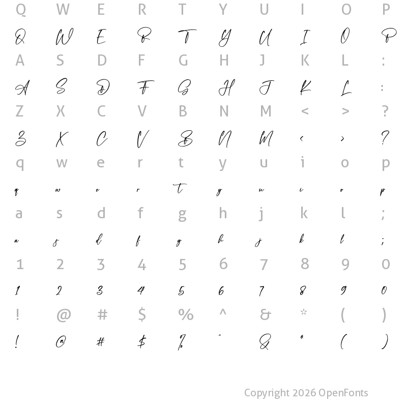 Character Map of The Adams Regular