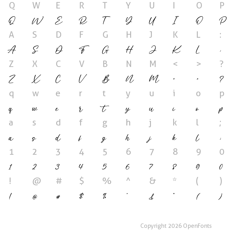 Character Map of The Amaranth Regular