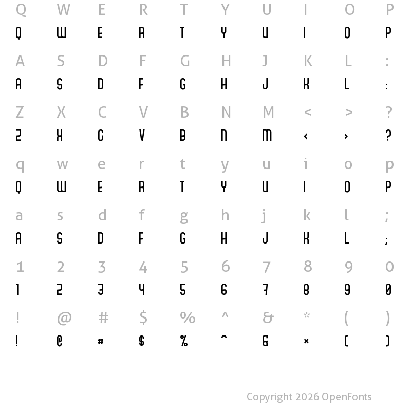 Character Map of The Bewlay Br1