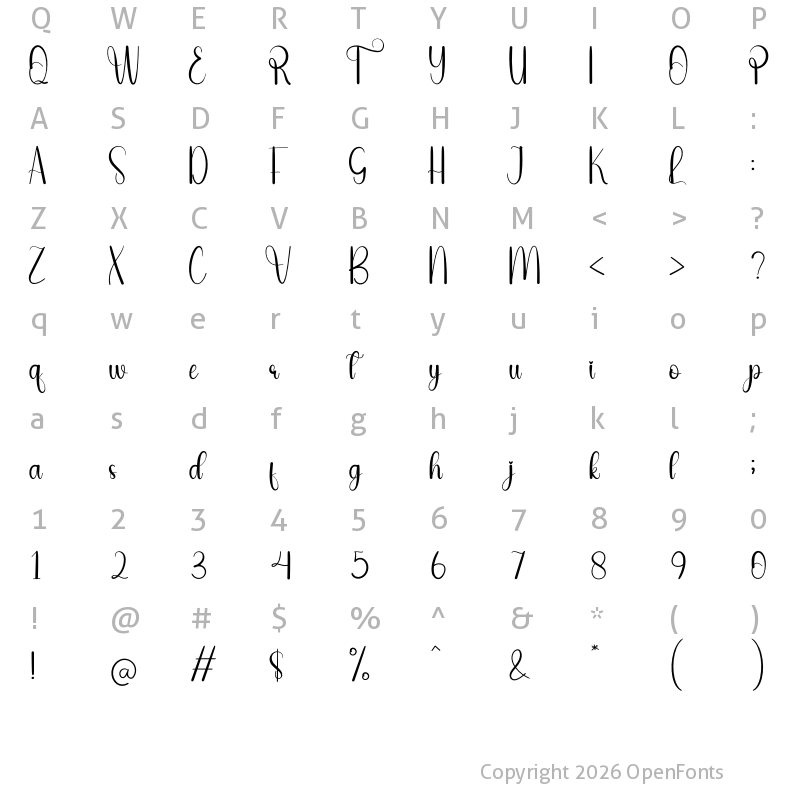 Character Map of The Black Regular