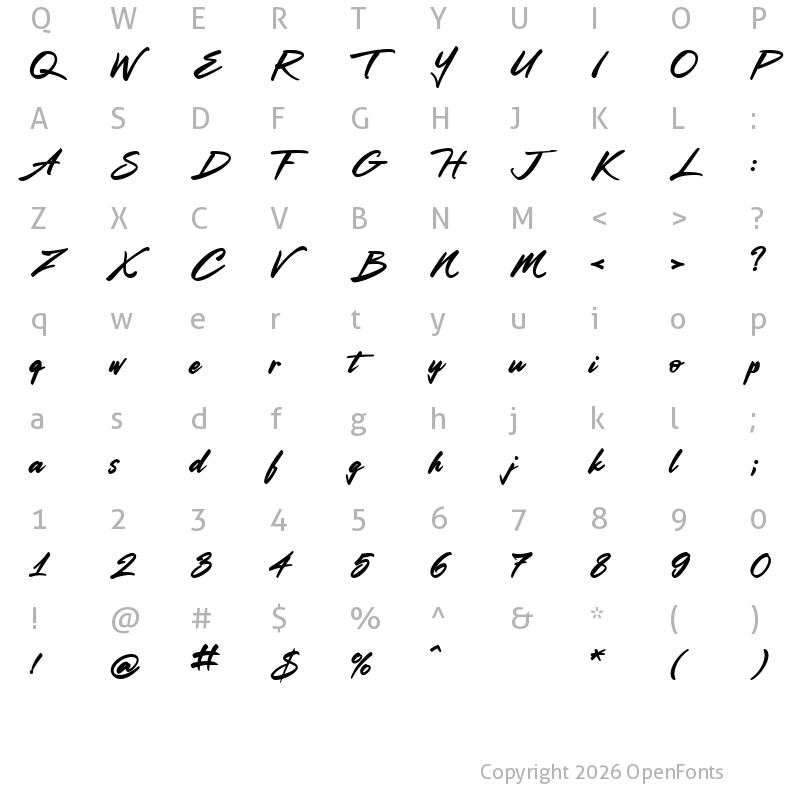 Character Map of The Constellation Regular