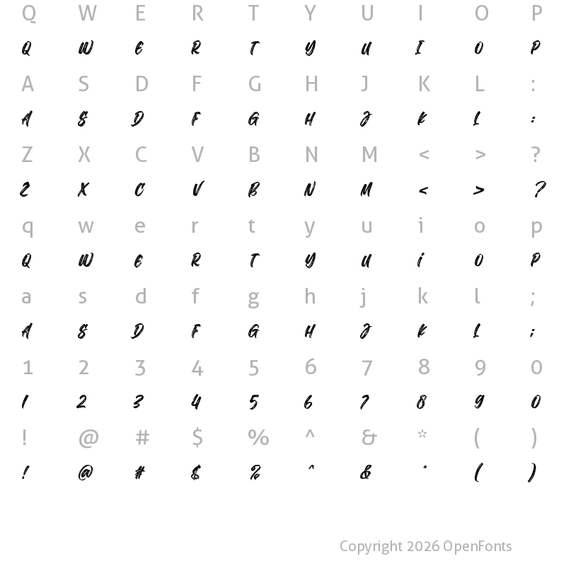 Character Map of The Deliver Regular