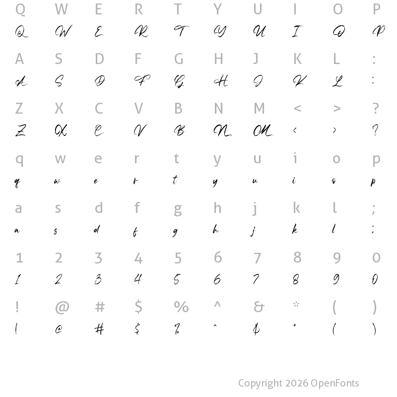 Character Map of The Frankline Regular