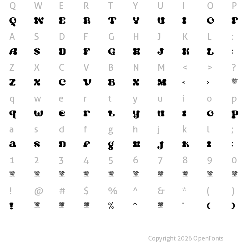 Character Map of The Gold Ring Regular