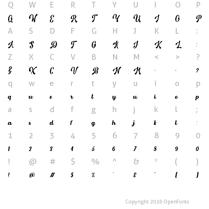 Character Map of The Heglio Regular