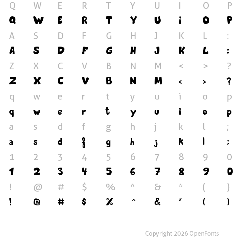 Character Map of The Kings of the House Regular
