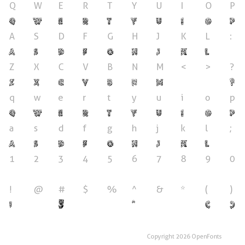 Character Map of The Matadero Regular