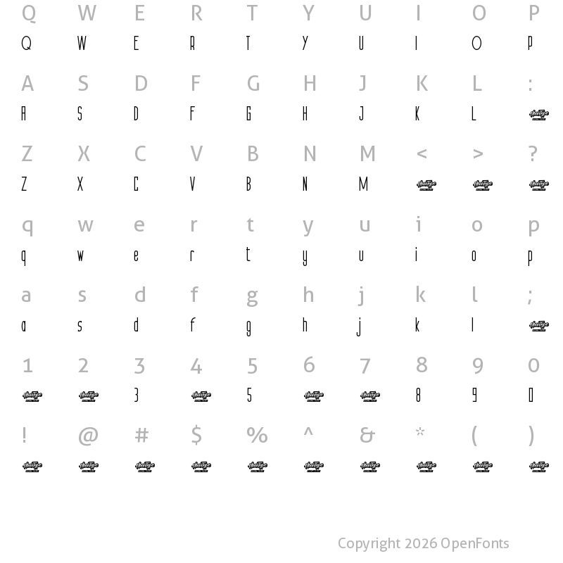 Character Map of The Orange Outline