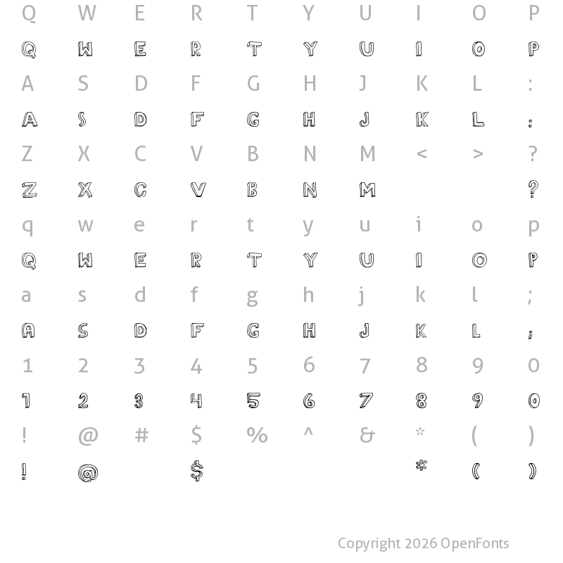 Character Map of The Rainmaker Regular