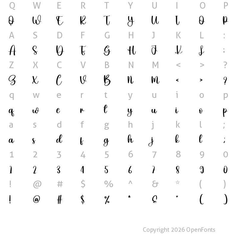 Character Map of The Smile Regular
