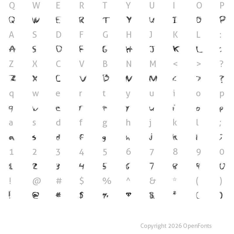 Character Map of The Spaz Regular