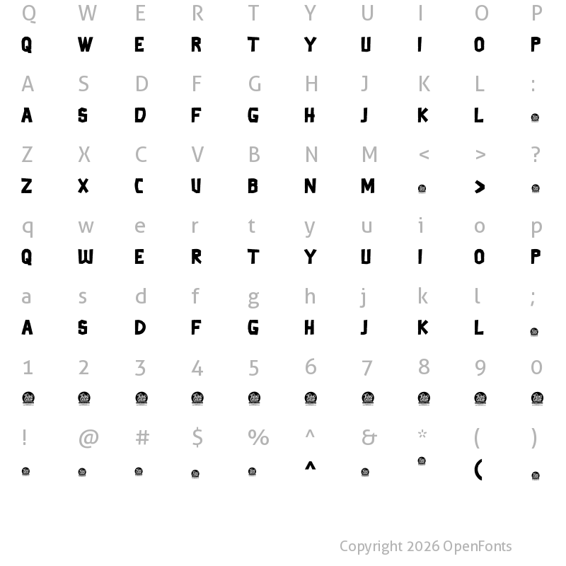 Character Map of Thertole Personal Use