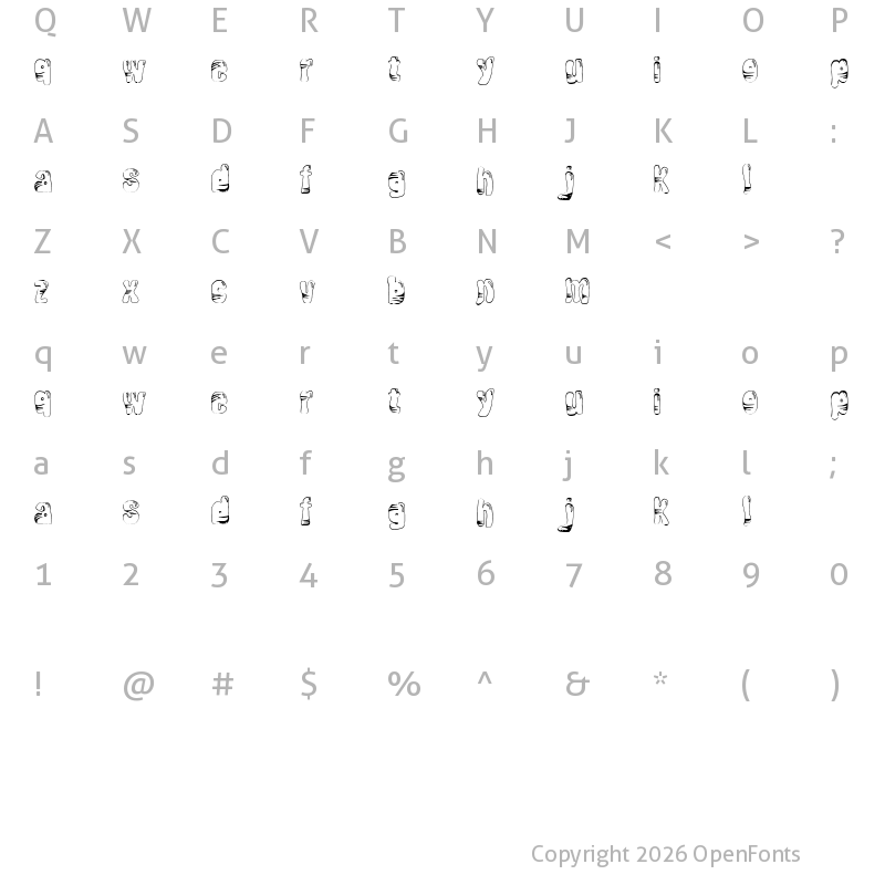 Character Map of TigerBalloon Regular