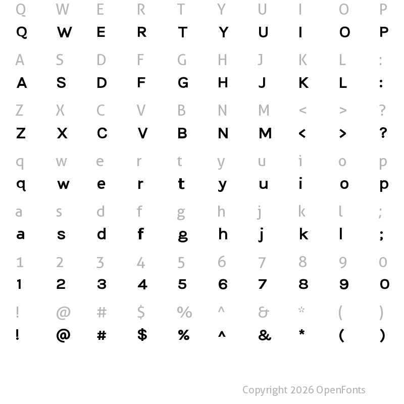 Character Map of Tikus Putih bold