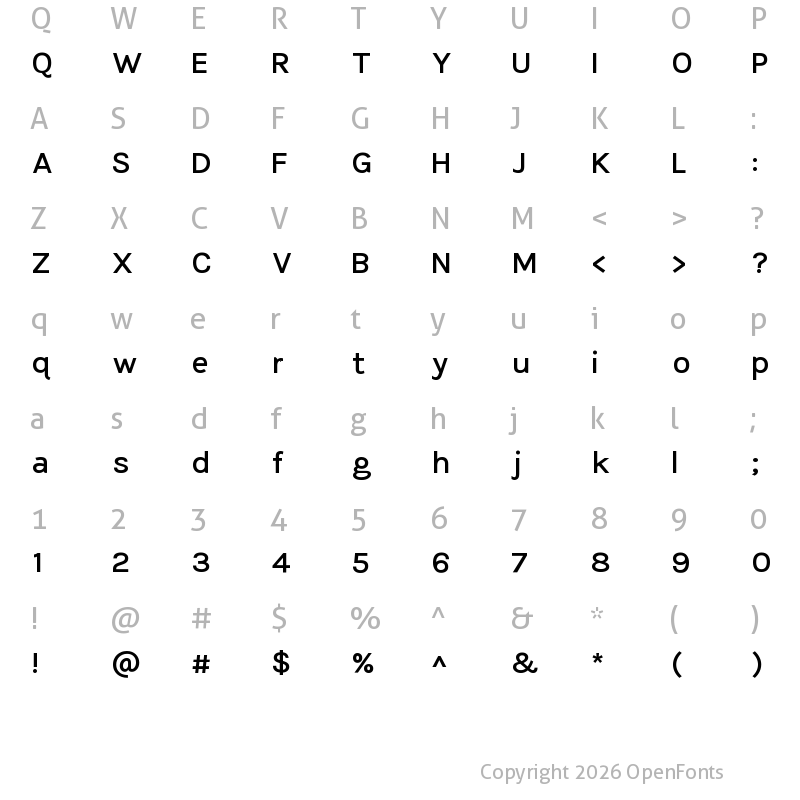 Character Map of Tikus Putih semibold