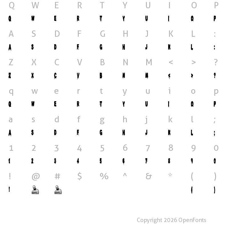 Character Map of Toxic Cemetery Regular
