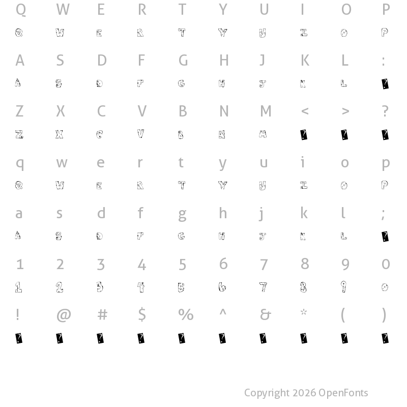 Character Map of ToxicWaste Regular