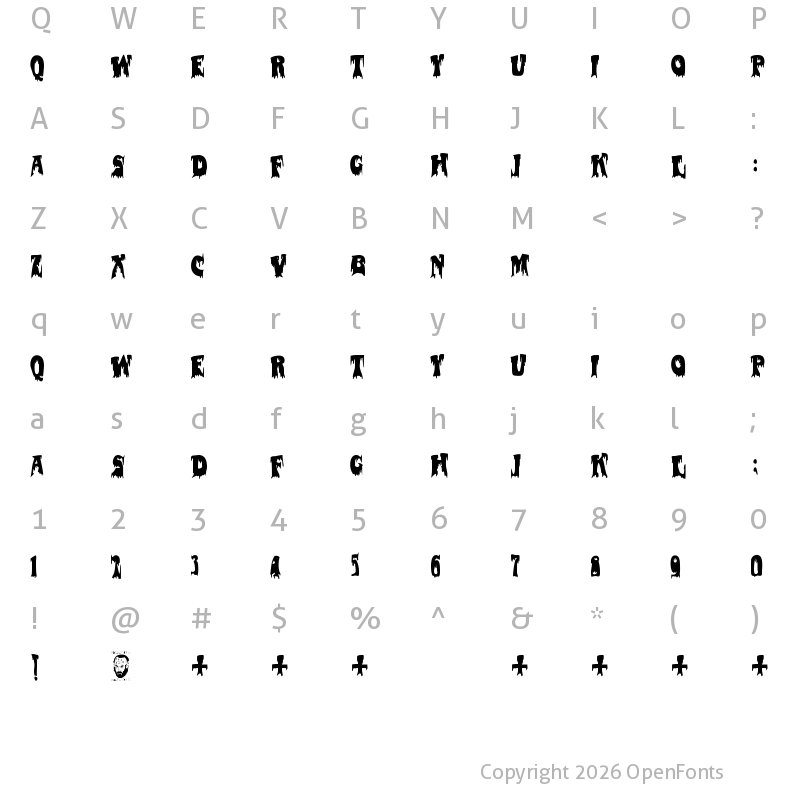 Character Map of transilvania Regular