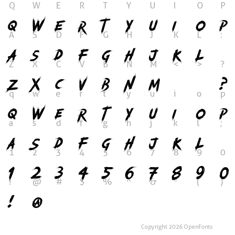 Character Map of Trenches Demo Regular