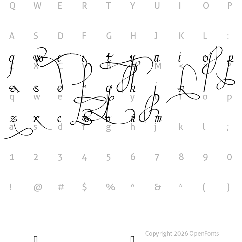 Character Map of Trinculo Regular