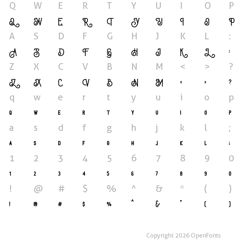 Character Map of Triumph wheels rough Regular