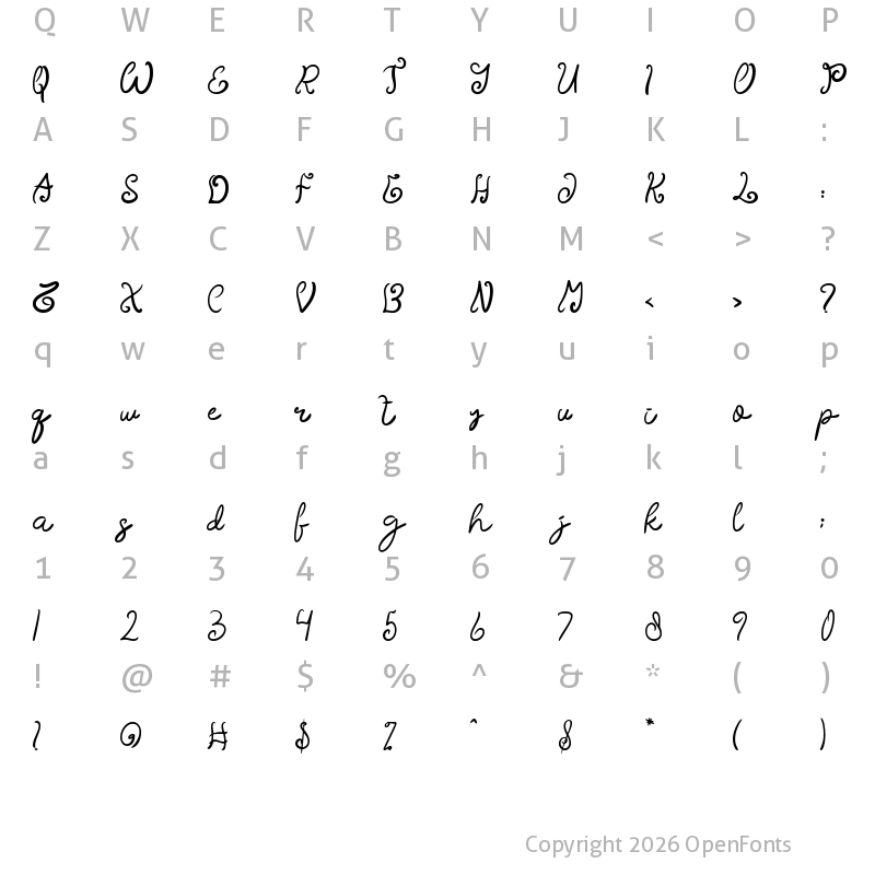 Character Map of Tropical Beach Regular