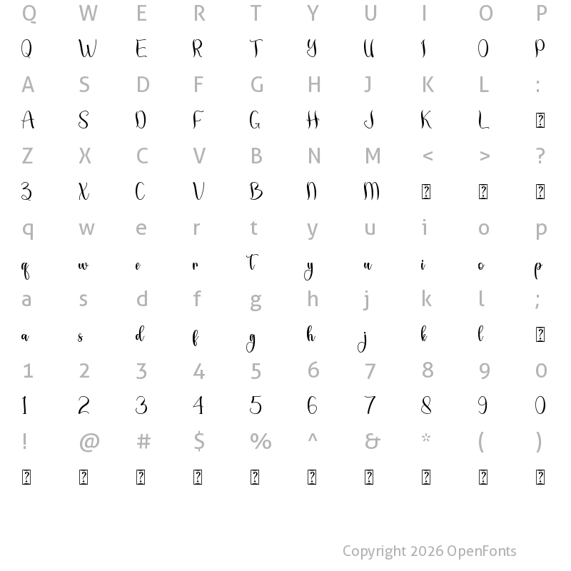 Character Map of Tropical Leaves - Personal Use Regular