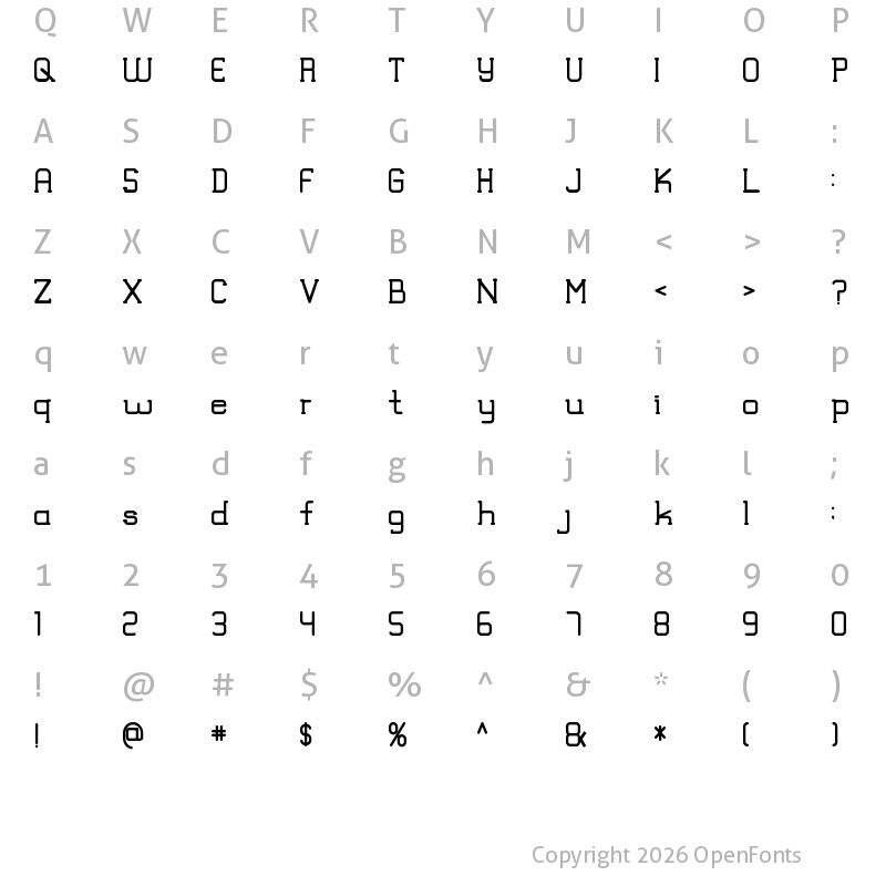 Character Map of TRUMANS Regular