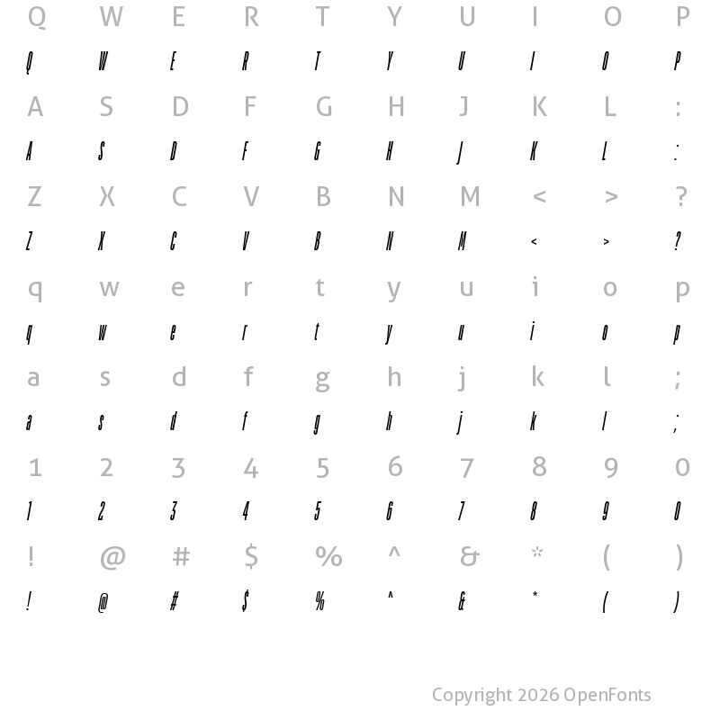 Character Map of TT Bluescreens Trl Cnd Md It